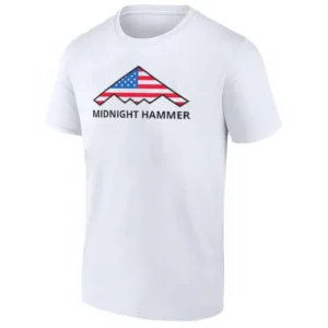 01 MIDNIGHT HAMMER SHIRT B 2 Stealth Jet Operation Midnight Hammer Military Graphic Tee