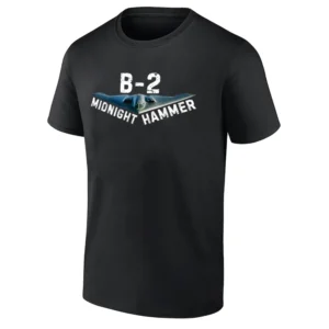 03 MIDNIGHT HAMMER SHIRT B 2 Stealth Jet Operation Midnight Hammer Military Graphic Tee B