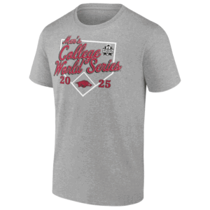 2025 MEN'S COLLEGE WORLD SERIES SHIRT 2025 NCAA Baseball Men's College World Series Bullpen Ace Arkansas Razorbacks G