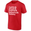 CAITLIN & ALIYAH & SOPHIE & NATASHA & KELSEY SHIRT Indiana Women's Basketball Ampersand Stars 2025 Indiana Fever