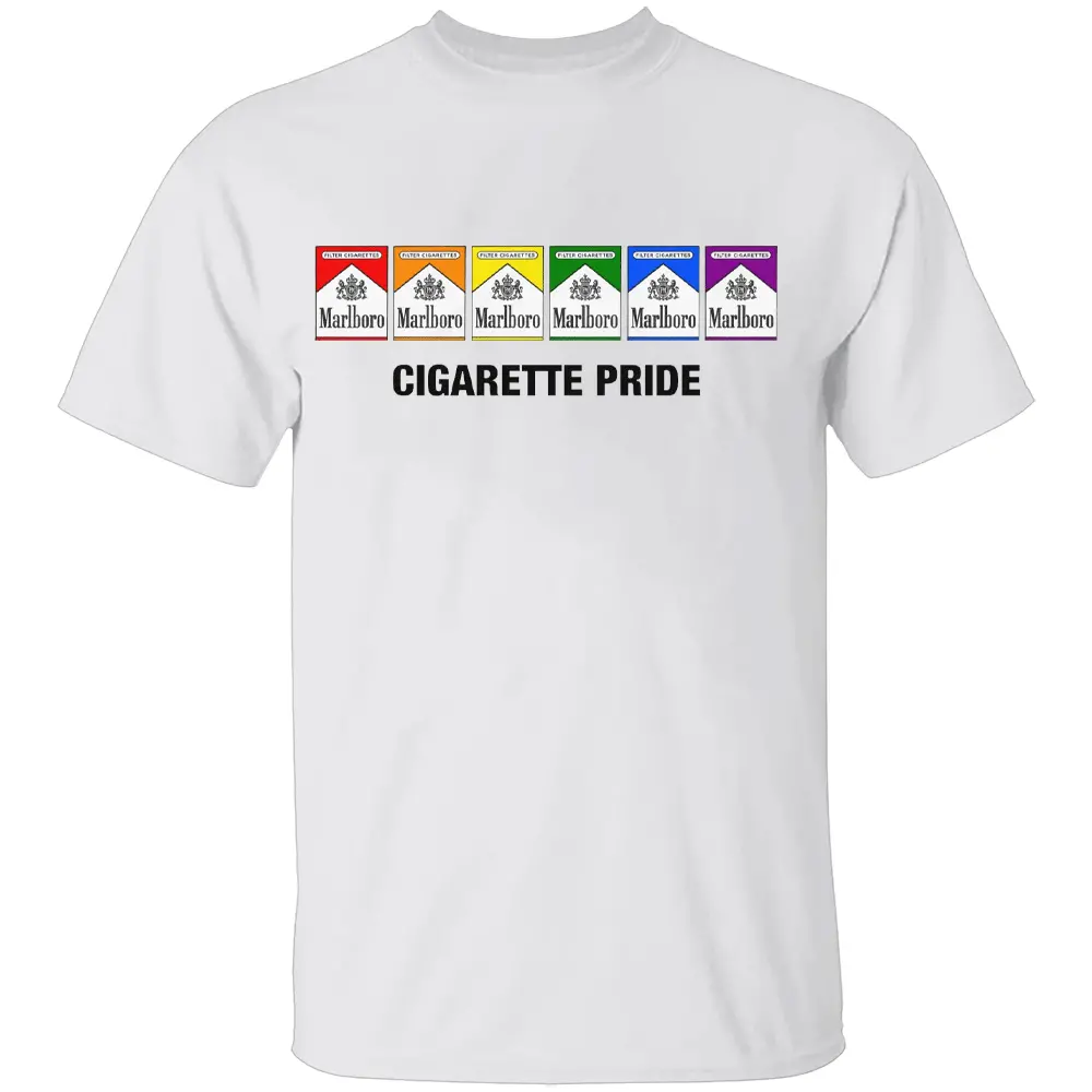 CIGARETTE PRIDE SHIRT Funny Marlboro Style - LGBT Pride Month 2025 W CIGARETTE PRIDE SHIRT Funny Marlboro Style LGBT Pride Month 2025 W
