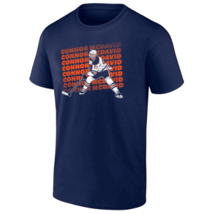CONNOR McDAVID NAME REPEAT SHIRT 2025 Stanley Cup Finals Edmonton Oilers N