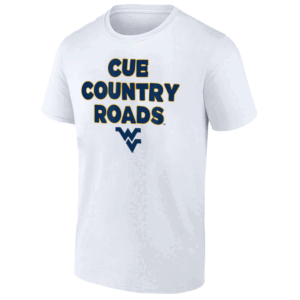 CUE COUNTRY ROADS SHIRT West Virginia Mountaineers Team Slogan College Football Tradition 2025 W