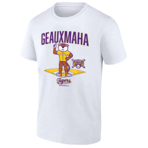 GEAUXMAHA Mascot Diamond Shirt 2025 NCAA Baseball Men's College World Series Champions LSU Tigers W