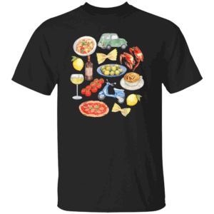 Italy Aesthetic Watercolor Vibes Graphic T Shirt Vintage Travel Art Tee B