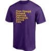 PLUM DAWG& RICKEA& DEARICA& ODYSSEY& AZURA& CAM SHIRT Ampersand Stars 2025 Los Angeles Sparks