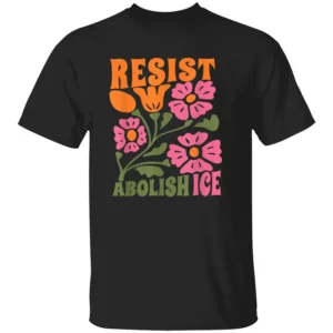 RESIST ABOLISH ICE SHIRT Subtle Protest Tee Support Immigrants & Refugees Anti ICE B