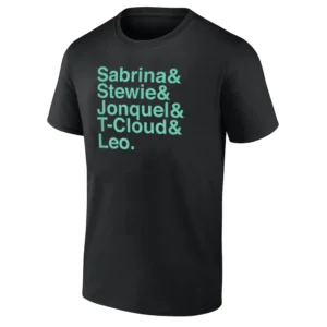 SABRINA& STEWIE& JONQUEL& T CLOUD& LEO SHIRT New York WBB Ampersand Stars 2025 New York Liberty