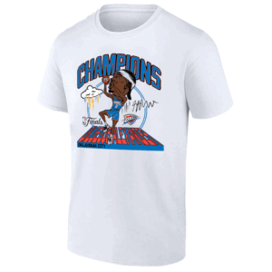 SGA THE CHAMPIONS SHIRT Shai Gilgeous Alexander 2025 NBA Finals Champions Oklahoma City Thunder w