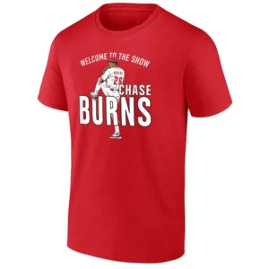 WELCOME TO THE SHOW BURNS SHIRT Chase Burns Cincinnati Reds Debut Tee 2025 MLB Rookie Pitching Phenom
