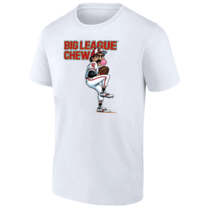 2025 BIG LEAGUES CHEW SHIRT Vintage Mustache Baseball Gum Parody Tee Rochester Red Wings Caricature T Shirt Funny MLB Minor League Tribute