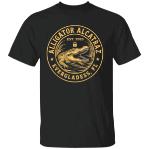 ALLIGATOR ALCATRAZ SHIRT Florida Everglades Parody Tee – Political Satire Immigration Protest B