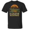 ALLIGATOR ALCATRAZ WATCHING THE WALL SHIRT Florida Swamp Parody Tee Political Satire Protest Apparel B