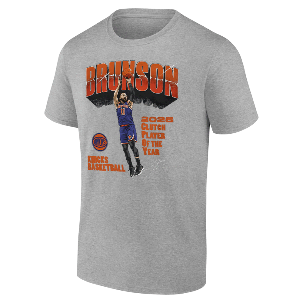BRUNSON 2025 CLUTCH PLAYER OF THE YEAR SHIRT Jalen Brunson Tribute Tee - New York Knicks Basketball Legend G BRUNSON 2025 CLUTCH PLAYER OF THE YEAR SHIRT Jalen Brunson Tribute Tee New York Knicks Basketball Legend G