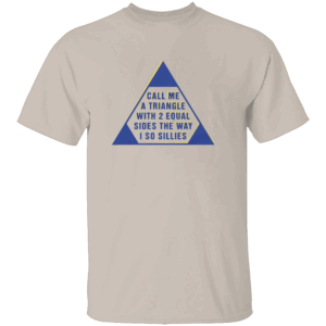 CALL ME A TRIANGLE WITH 2 EQUAL SIDES THE WAY I SO SILLIES SHIRT Funny Geometry Meme Tee S