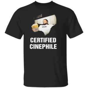 CERTIFIED CINEPHILE SHIRT Drake Inspired Popcorn Tee Movie Lover Streetwear