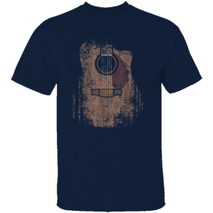 DISTRESSED ACOUSTIC GUITAR SHIRT Vintage Guitarist Tee Retro Rock & Roll Musician T Shirt N