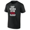 EAT WORK GYM OSU SLEEP SHIRT Ohio State Buckeyes Motivational Workout Tee