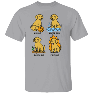 ELEMENTAL BUD SHIRT Funny Dog Avatar Tee – Air Bud Parody T Shirt G