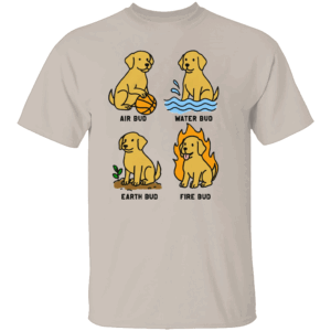 ELEMENTAL BUD SHIRT Funny Dog Avatar Tee – Air Bud Parody T Shirt S