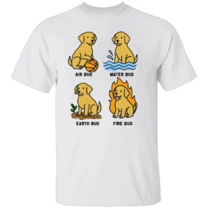 ELEMENTAL BUD SHIRT Funny Dog Avatar Tee – Air Bud Parody T Shirt W
