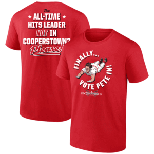 FINALLY... VOTE PETE WIN SHIRT The All Time Hits Leader Not In Cooperstown Please Pete Rose Tribute Tee Cincinnati Reds Legend