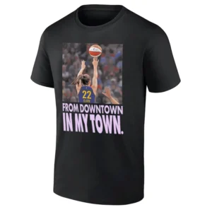 FROM DOWNTOWN IN MY TOWN SHIRT Caitlin Clark #22 WNBA All Star 2025 Tribute Tee 3 Point Queen Basketball Shirt Indy All Star Game Shirt