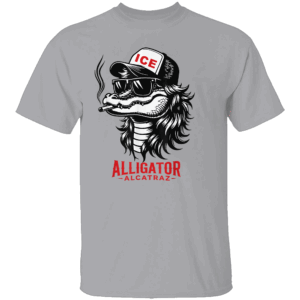 ICE ALLIGATOR ALCATRAZ SHIRT Florida Swamp Parody Tee Political Satire Protest Apparel G