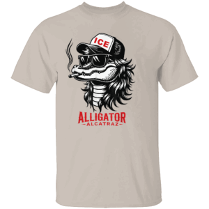 ICE ALLIGATOR ALCATRAZ SHIRT Florida Swamp Parody Tee Political Satire Protest Apparel S