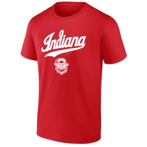 INDIANA MASCOT SCRIPT SHIRT Indiana Hoosiers Retro Mascot Tee – Vintage College Style