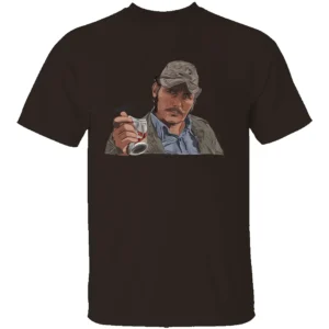 JAWS QUINT VS CAN MEME SHIRT Funny Captain Quint Drinking Meme Tee Retro Shark Movie Parody T Shirt B