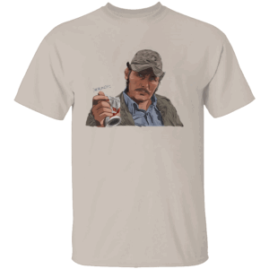 JAWS QUINT VS CAN MEME SHIRT Funny Captain Quint Drinking Meme Tee Retro Shark Movie Parody T Shirt S