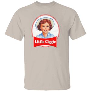 LITTLE CIGGIE SHIRT Funny Smoking Debbie Parody Tee S