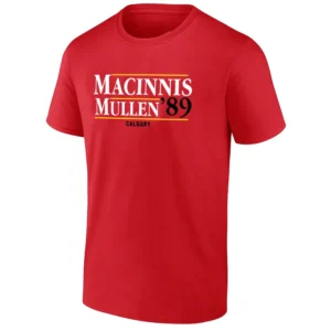 MACINNIS & MULLEN '89 SHIRT Al MacInnis & Joe Mullen Calgary Flames – 1989 Stanley Cup Tribute Tee