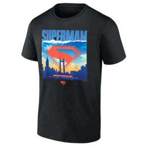 METROPOLIS CITY OF TOMORROW RIPPED POSTER T SHIRT Superman (2025) Movie Tee Distressed Metropolis Skyline Shirt DC Comics City of Hope Graphic B