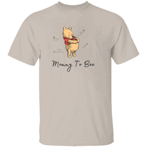 MOMMY TO BEE SHIRT Pooh Bear Design Pregnancy Reveal Sweatshirt – Cute New Mom Gift – Bee Themed Maternity Shirt S