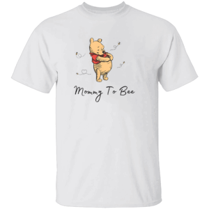 MOMMY TO BEE SHIRT Pooh Bear Design Pregnancy Reveal Sweatshirt – Cute New Mom Gift – Bee Themed Maternity Shirt W