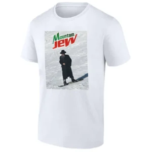 MOUNTAIN JEW SHIRT Funny Mountain Dew Parody Tee Snowboarding Rabbi on Mount Hermon Shirt Jewish Humor Graphic T Shirt