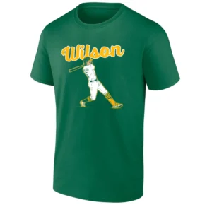 OAKLAND SLUGGER SWING SHIRT Jacob Wilson Athletics Tee A’s Top Prospect Power Swing Tee FG