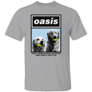 OASIS WONDERPAW DOG PARODY SHIRT Funny Retro Music Tee for Dog Lovers G