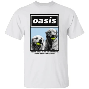 OASIS WONDERPAW DOG PARODY SHIRT Funny Retro Music Tee for Dog Lovers W