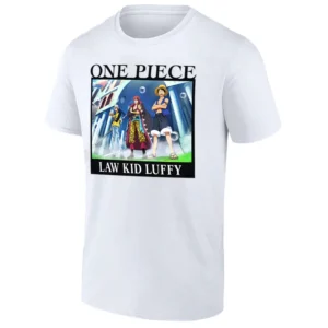 ONE PIECE LAW KID LUFFY SHIRT Inspired by Tom Brady Viral Moment – Anime Pirate Trio Tee W