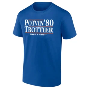 POTVIN & TROTTIER '80 SHIRT Dawn Of A Dynasty – Denis Potvin & Bryan Trottier Edmonton Oilers – 1980 Stanley Cup Tribute Tee