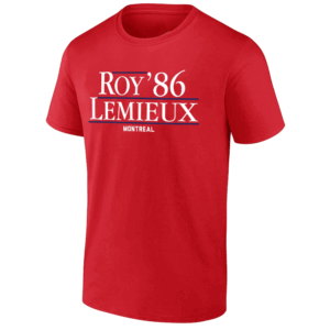 ROY & LEMIEUX '86 SHIRT Patrick Roy & Claude Lemieux Montreal Canadiens 1986 Stanley Cup Tribute Tee Canadiens Fan Apparel