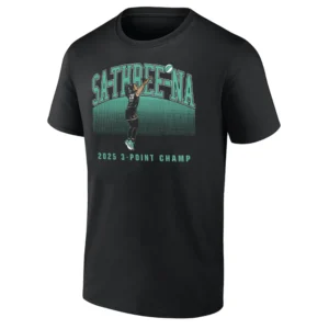 SA THREE NA 3 POINT CHAMP SHIRT Sabrina Ionescu New York Liberty Tee – Game 3 Finals Dagger Tribute