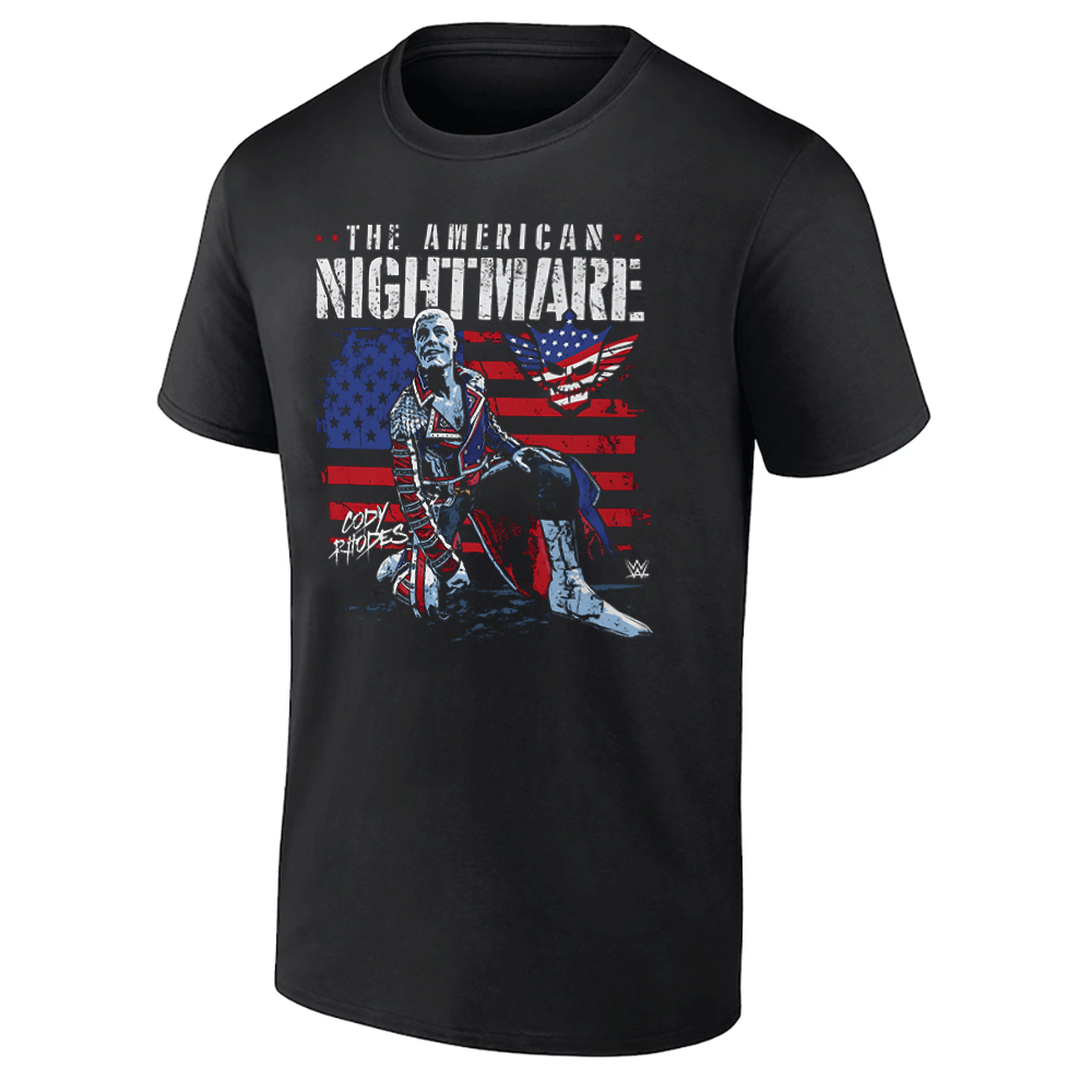 THE AMERICAN NIGHTMARE SHIRT Cody Rhodes WWE American Flag Tee B THE AMERICAN NIGHTMARE SHIRT Cody Rhodes WWE American Flag Tee B