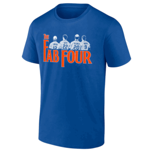 THE FAB FOUR SHIRT Lindor, Soto, Alonso & Nimmo Tee New York Mets Elite Lineup Apparel