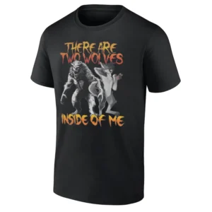 THERE ARE TWO WOLVES INSIDE OF ME SHIRT Funny Dark vs Cute Wolf Meme Tee – Brain Rot Shirt – Duality Meme Design
