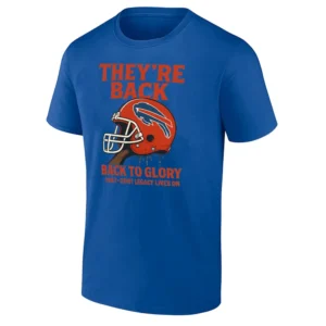 THEY'RE BACK SHIRT – Buffalo Bills Retro Red Helmet 1987–2001 Legacy Tribute Tee
