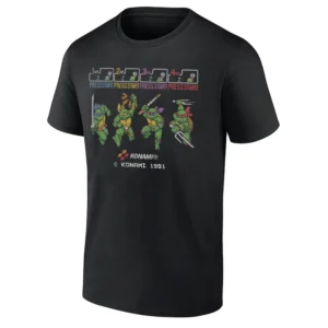 TURTLE PLAYER SELECT SHIRT TMNT Teenage Mutant Ninja Turtles Konami Game 1991 Tee